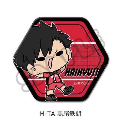 【グッズ-バッチ】「ハイキュー!!」 六角形缶バッジ(mochocho) M-TA(黒尾鉄朗)