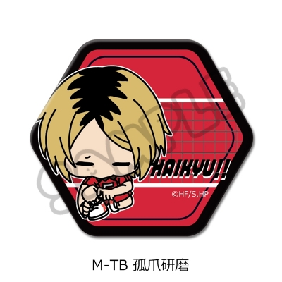 【グッズ-バッチ】「ハイキュー!!」 六角形缶バッジ(mochocho) M-TB(孤爪研磨)