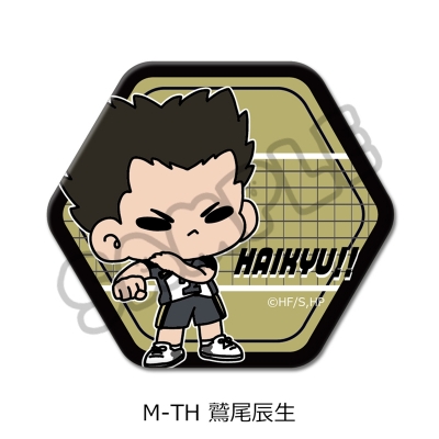 【グッズ-バッチ】「ハイキュー!!」 六角形缶バッジ(mochocho) M-TH(鷲尾辰生)
