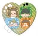【グッズ-バッチ】TVアニメ「デュラララ!!×2」 ハート型缶バッジ MJ(狩沢&遊馬崎&門田&渡草)の画像