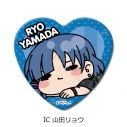 【グッズ-バッチ】アニメ「ぼっち・ざ・ろっく!」 ハート型缶バッジ IC(山田リョウ)の画像