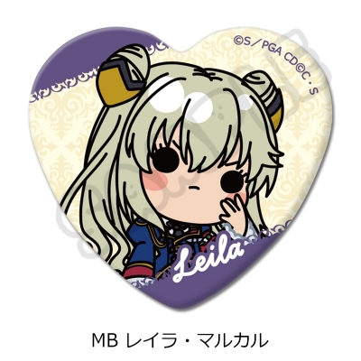 【グッズ-バッチ】コードギアス 亡国のアキト ハート型缶バッジ MB (レイラ・マルカル)