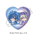 【グッズ-バッチ】コードギアス 亡国のアキト 第2弾 ハート型缶バッジ M-SJ (アキト&レイラ)の画像
