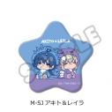 【グッズ-バッチ】コードギアス 亡国のアキト 第2弾 星形缶バッジ M-SJ (アキト&レイラ)の画像