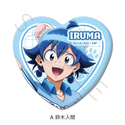 【グッズ-バッチ】アニメ『魔入りました!入間くん』 第3弾ハート型缶バッジ A(鈴木入間)