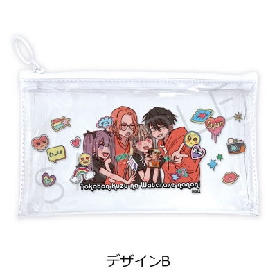 【グッズ-ポーチ】『とことんクズな渡良瀬なのに』 フラットクリアポーチ デザインB