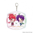 【グッズ-キーホルダー】アイカツ!×プリパラ THE MOVIE -出会いのキセキ!- デカアクリルキーホルダー04/珠璃&シオン(ミニキャライラスト)の画像