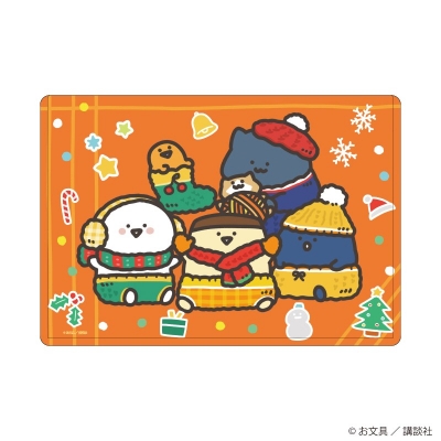 【グッズ-カードケース】お文具といっしょ キャラクリアケース10/クリスマスニットver.(描き下ろしイラスト)