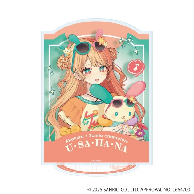 【グッズ-スタンドポップ】赤倉×サンリオキャラクターズ アクリルスタンド56/ウサハナ(コラボイラスト)