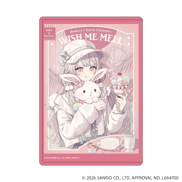 【グッズ-カードケース】赤倉×サンリオキャラクターズ キャラクリアケース37/ウィッシュミーメル(コラボイラスト)