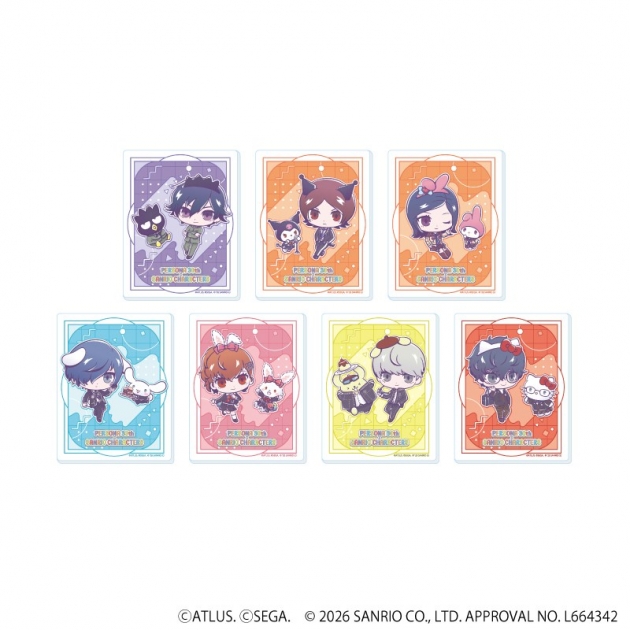 【グッズ-カード】P30th×サンリオキャラクターズ アクリルカード01/ブラインド(全7種)(コラボイラスト)