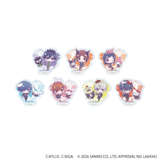 【グッズ-スタンドポップ】P30th×サンリオキャラクターズ アクリルぷちスタンド01/ブラインド(全7種)(コラボイラスト)