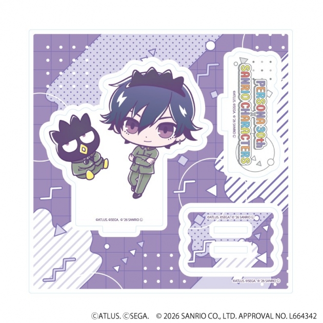【グッズ-スタンドポップ】P30th×サンリオキャラクターズ アクリルスタンドプレート01/P1主人公・バッドばつ丸(コラボイラスト)