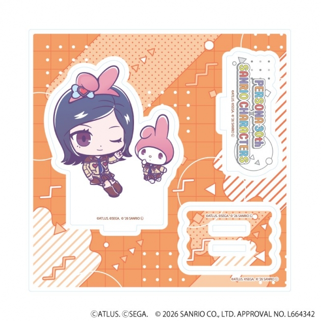 【グッズ-スタンドポップ】P30th×サンリオキャラクターズ アクリルスタンドプレート03/P2罰主人公・マイメロディ(コラボイラスト)