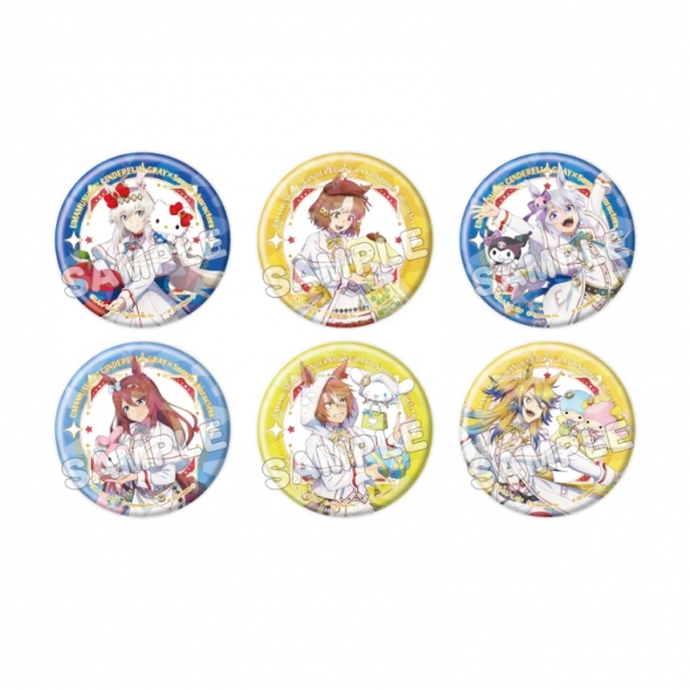 【グッズ-バッチ】アニメ『ウマ娘 シンデレラグレイ』×サンリオキャラクターズ トレーディングホログラム缶バッジ