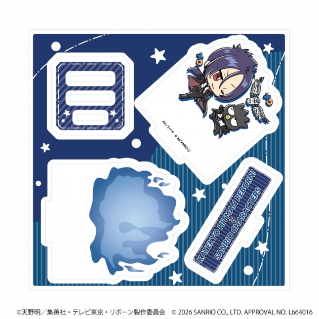 【グッズ-スタンドポップ】家庭教師ヒットマンREBORN!×SANRIO CHARACTERS アクリルスタンドプレート06/六道骸×バッドばつ丸(コラボイラスト)