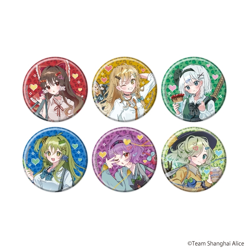 【グッズ-バッチ】東方Project 缶バッジ17/平成ギャルver. ブラインド(全6種)(描き起こしイラスト)【アニメイト先行販売】