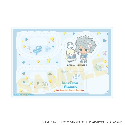 【グッズ-スタンドポップ】イナズマイレブン×サンリオキャラクターズ ゆらゆらアクリルスタンド10/涼野風介×まるもふびより(コラボイラスト)
