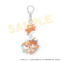 【グッズ-キーホルダー】イナズマイレブン×サンリオキャラクターズ 連結アクリルキーホルダー01/円堂守×ハローキティ(コラボイラスト)の画像