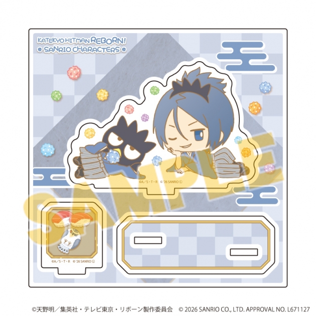 【グッズ-スタンドポップ】家庭教師ヒットマンREBORN!×SANRIO CHARACTERS アクリルスタンドプレート18/六道骸×バッドばつ丸(コラボイラスト)