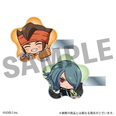 【グッズ-ヘアバンド】イナズマイレブン 英雄たちのヴィクトリーロード アクリルヘアクリップ 円堂 守 天使ver.&風丸 一郎太 悪魔ver.