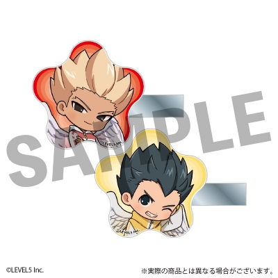 【グッズ-ヘアバンド】イナズマイレブン 英雄たちのヴィクトリーロード アクリルヘアクリップ 豪炎寺 修也 天使ver.&宇都宮 虎丸 天使ver.