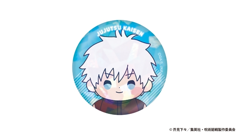 【グッズ-バッチ】アニメ『呪術廻戦』5周年 もっちび ホログラム缶バッジ 五条 悟