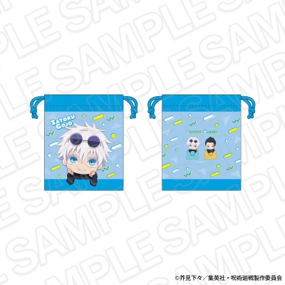 【グッズ-巾着】アニメ『呪術廻戦』5周年 巾着 五条 悟(懐玉・玉折) shopping ミニキャラ ver.
