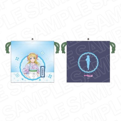 【グッズ-巾着】ラブライブ! サテン巾着 絢瀬絵里 茶寮 ver.