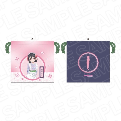 【グッズ-巾着】ラブライブ! サテン巾着 矢澤にこ 茶寮 ver.