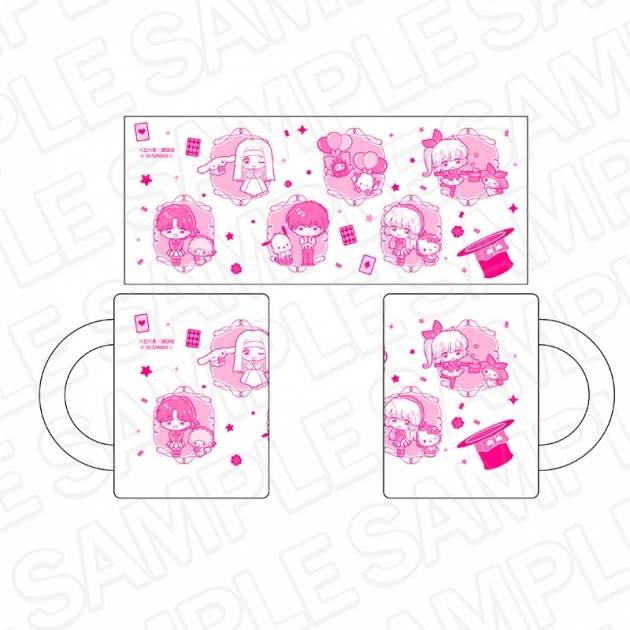 【グッズ-マグカップ】怪盗セイント・テール×サンリオキャラクターズ グラスマグカップ