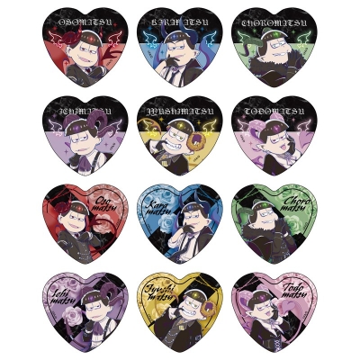 【グッズ-バッチ】おそ松さん ハート型ホログラムカンバッジ Devil ver.