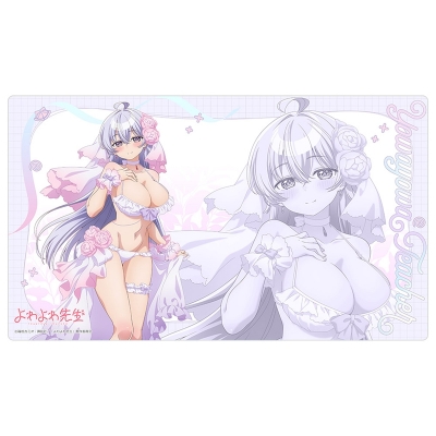 【TCG-マット】よわよわ先生 描き下ろしラバーマット(鶸村ひより/ウエディング水着)