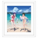 【グッズ-複製原画】グリッドマン ユニバース 描き下ろし額装高精細アート(2代目&ひめ/水着)の画像