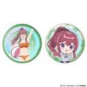 【グッズ-バッチ】TVアニメ『クラスで2番目に可愛い女の子と友だちになった』 オーロラ缶バッジ2個セット 新田新奈の画像