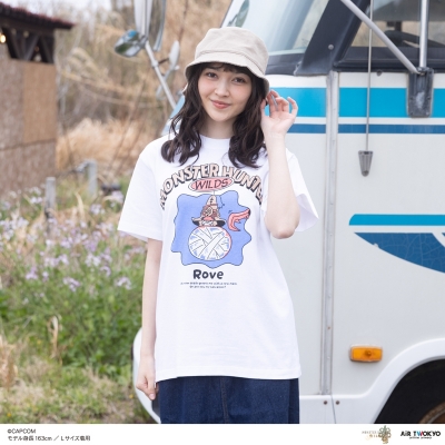 【グッズ-Tシャツ】モンスターハンターワイルズ シーンイラストTシャツ 4(ルロウ)ホワイトL