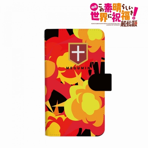 グッズ カバーホルダー 映画 この素晴らしい世界に祝福を 紅伝説 めぐみん エクスプロージョン 手帳型スマホケース 対象機種 Lサイズ アニメイト
