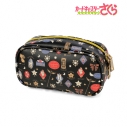 【グッズ-ポーチ】カードキャプターさくら クリアカード編 モチーフ柄 メイクポーチ (ブラック)の画像