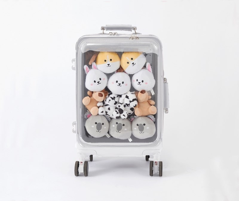 【グッズ-バッグ】ノンキャラオリジナル 推しキャリ 推し活スーツケース ホワイト