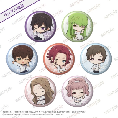 【グッズ-バッチ】【『コードギアス 反逆のルルーシュ』】 ランダム缶バッジ デフォルメver.<全7種>【エテルノレシ】