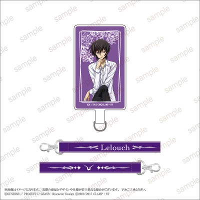 【グッズ-携帯グッズ】【『コードギアス 反逆のルルーシュ』】 フォンタブ&ハンドストラップ<ルルーシュ>【エテルノレシ】