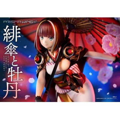 【美少女フィギュア】PRISMA WING 藤ちょこ氏オリジナルイラスト 緋傘と牡丹 1/7 完成品フィギュア