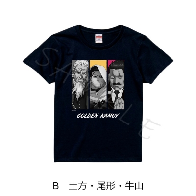 【グッズ-Tシャツ】TVアニメ『ゴールデンカムイ』 TシャツB 土方・尾形・牛山 XLサイズ【再販】