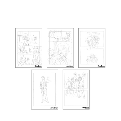 【グッズ-カード】ダイヤのA ラフ画カード 5枚セット E【大「ダイヤのA actⅡ」原画展】