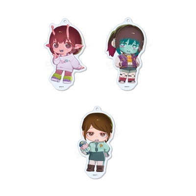 【グッズ-キーホルダー】銀河特急 ミルキー☆サブウェイ まるっとスタンドキーホルダー/01 全7種