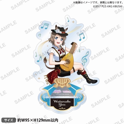 【グッズ-スタンドポップ】ラブライブ!スクールアイドルフェスティバル アクリルスタンド Aqours ブレーメンの音楽隊ver. 渡辺 曜