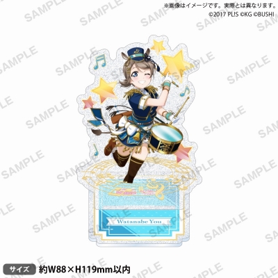 【グッズ-スタンドポップ】ラブライブ!スクールアイドルフェスティバル きらりんアクリルスタンド Aqours ブレーメンの音楽隊ver. 渡辺 曜