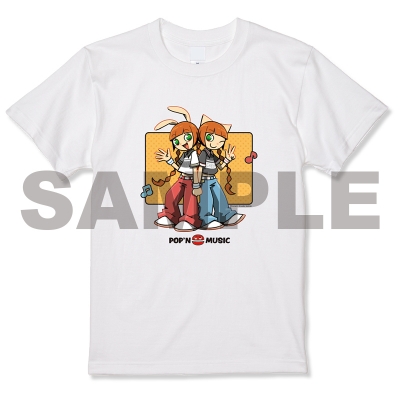 【グッズ-Tシャツ】pop'n music Tシャツ001:ミミ&ニャミ