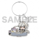 【グッズ-キーホルダー】刀剣乱舞ONLINE 刀猫男士 キーホルダー005:鶴丸国永 トラベルver.の画像