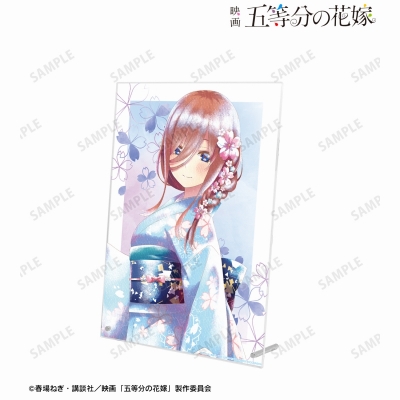 【グッズ-スタンドポップ】映画『五等分の花嫁』 描き下ろしイラスト 中野三玖 桜和装ver. Ani-Art aqua label A4アクリルパネル